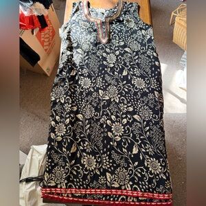Elegant Black Floral Dress, From India